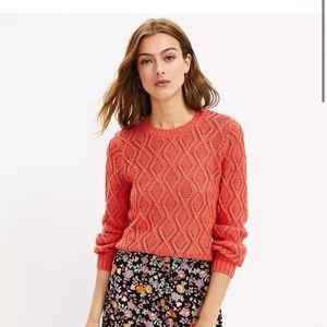 Loft Geo Pointelle Sweater